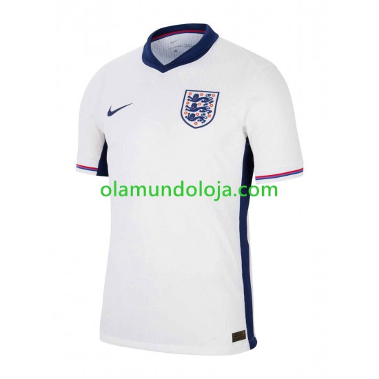 Camisola Inglaterra Homem Equipamento Primeiro Euro 2024 Manga Curta